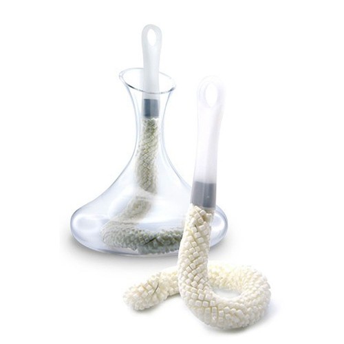 Scovolo spazzola asciugatrice per decanter pulisci bottiglia bicchieri vino new - Foto 1 di 1