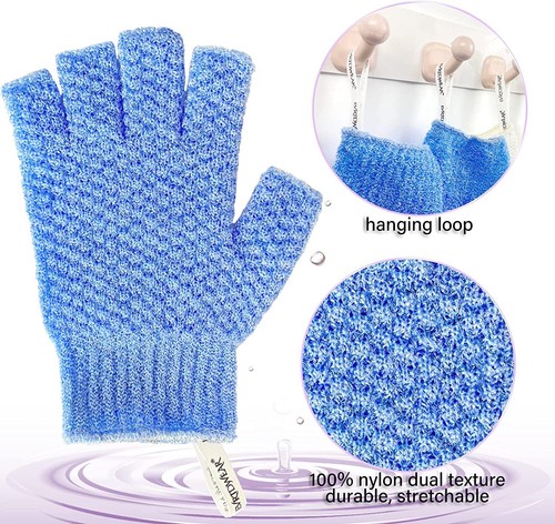 EvridWear fingerloses Peeling Badhandschuhe Körperpeeling zum Duschen, 1 Paar - Bild 21 von 31