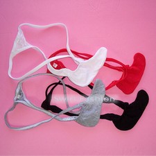 K495C Mens Rocket Thong Bulge Low Rise string Upward Forward Soft Fine Cotton