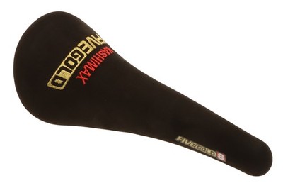 Kashimax Five Gold 8PE Saddle NJS 30mm Rails Black Suede Leather /w Logo NEW NOS