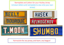 Buffalo (Any Team/League) UNSEWN Nameplate Namebar for HOCKEY Jersey READ DESC