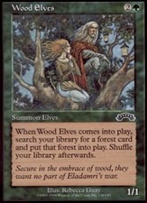 MTG magic cards 1x Wood Elves Exodus Light Play, English