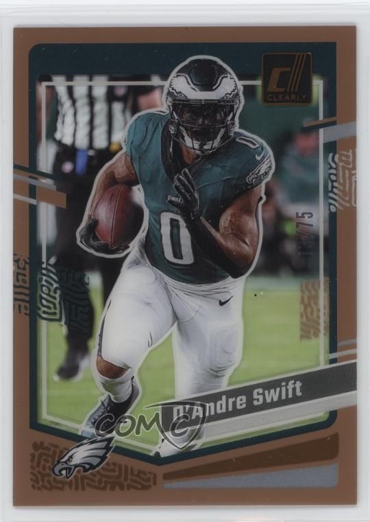 2023 Panini Clearly Donruss Orange 13/75 D'Andre Swift #39 2o0