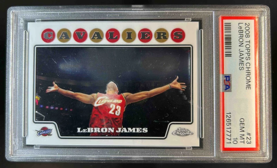 2008-09 Topps cromo LeBron James #23 Cavaliers PSA 10