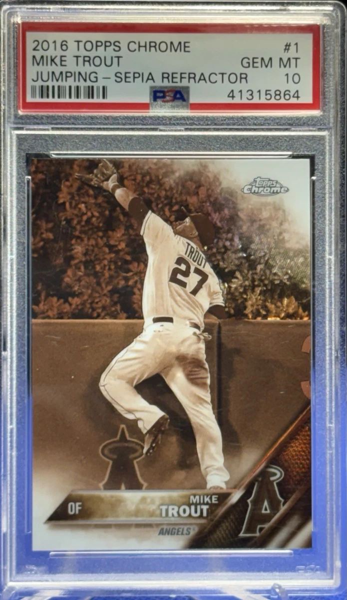 Mike Trout 10 Graded Baseball Sports Trading Cards & Accessories