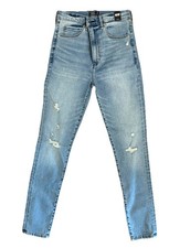 Abercrombie  Fitch The Skinny High Rise Distressed Blue Denim Jeans Womens 28/6