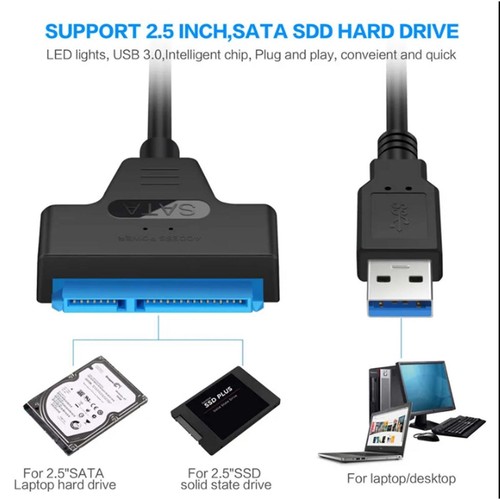 Adapter Converter For Hard Disk HDD SSD USB 3 To SATA 2.5" With HDD 2TB - 第 4/5 張圖片
