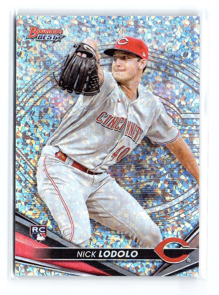 2022 Bowman's Best Nick Lodolo #56 Rookie RC Mini-Diamond Refractor /299 Reds