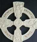 2003 ROMAN INC. TAIWAN PEACE PLENTY LOVE LUCK CELTIC WALL CROSS RR PORCELAIN — photo 4