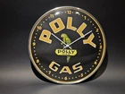 12" Antique Vintage Style Round Polly Gas Oil Wall Clock Sign