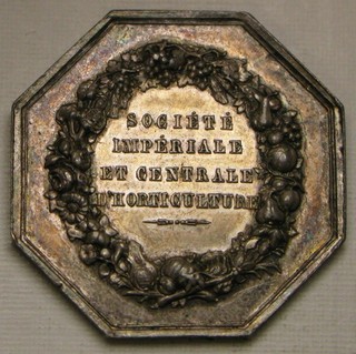 FRANCE Imperial Horticultural Society ND Silver Token Napoleon III XF 3863