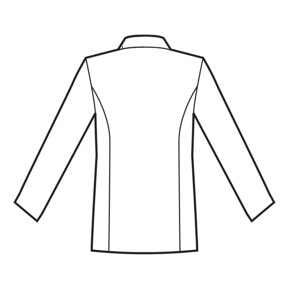 Giacca Cameriere Coreana Senza Trecce Bianca a Manica Lunga - Isacco - Immagine 3 di 3