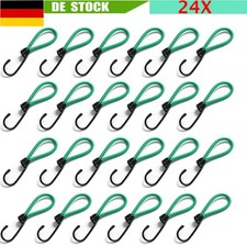 24x 18 cm Premium Spanngummi Expanderschlingen mit Spiralhaken Expanderhaken DHL
