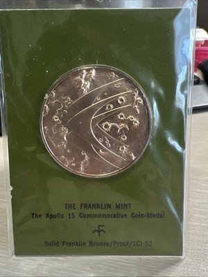 Franklin Mint Apollo 15 Commemorative Coin/solid Franklin bronze Proof ...