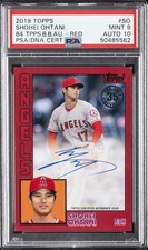2019 TOPPS 1984 TOPPS BASEBALL AUTOS RED #SO SHOHEI OHTANI #/25 PSA 9 AUTO 10