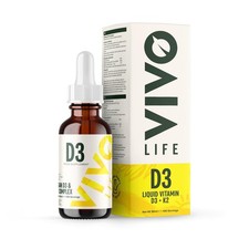 Vivo life - Vitamin D3 K2, 50ml Liquid Complex Tropfen, 50 ml (1er Pack)