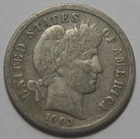 1903-S Barber Head Silver Dime - See Pics - No Reserve!