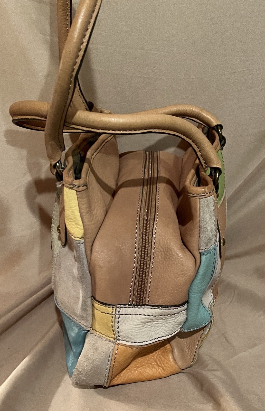Fossil Multi Color Patchwork(All Sides) Leather B… - image 2