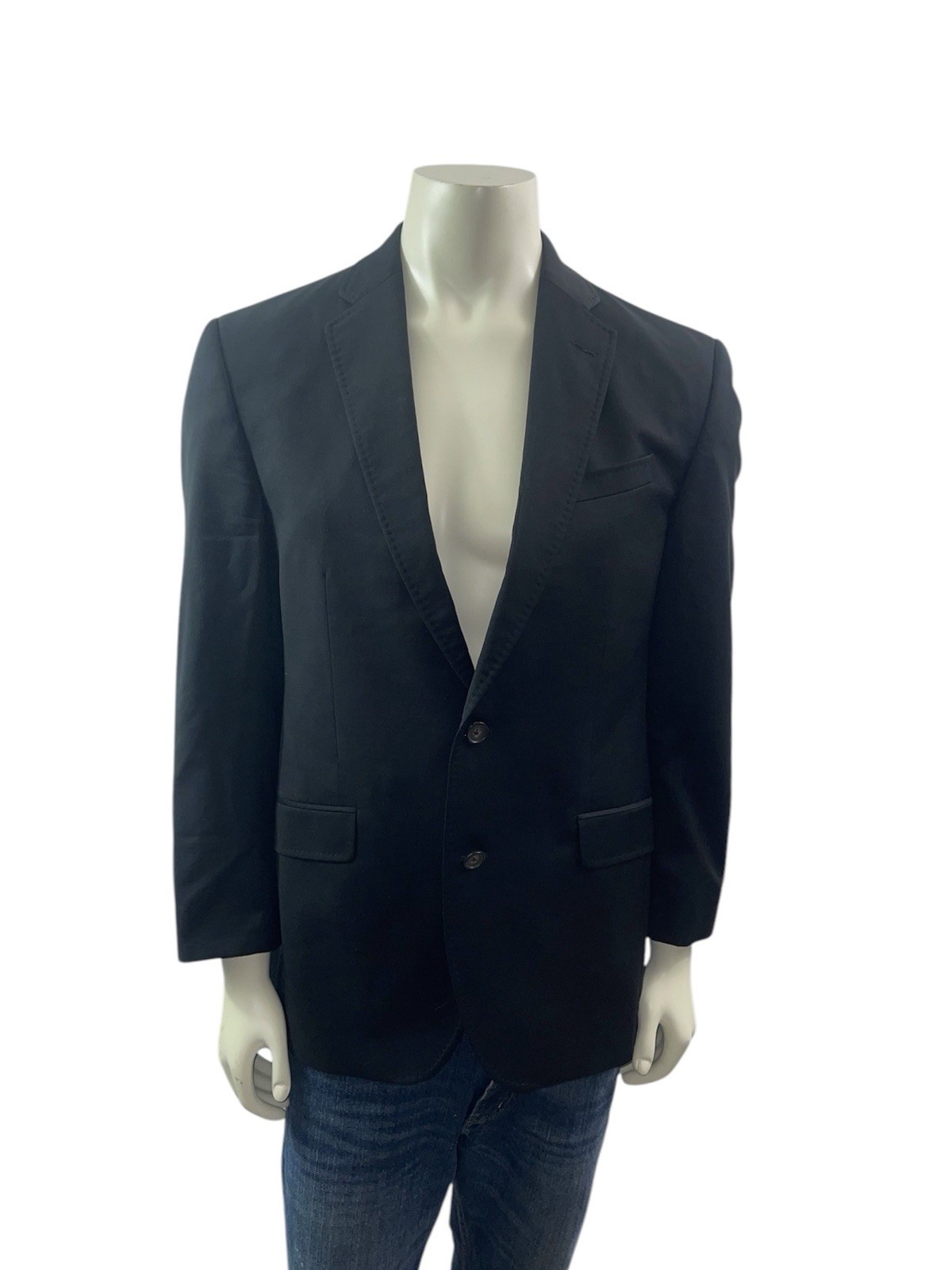 Ted Baker Mens Black Wool Blazer Size 40 R Solid Sport Coat