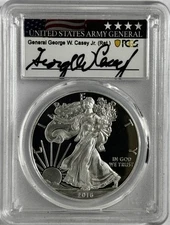 2016 W ASE PCGS PR70 DCAM 2019 WPM HOARD LETTERED EDGE Rare General Casey Signed