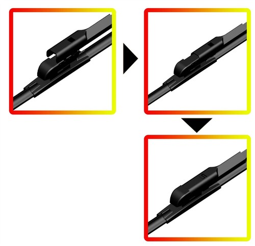 Aero Flat Front Rear Wiper Blades Set 23" 23" For Saab 9-5 I 1997-2007 - Picture 5 of 12
