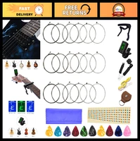 Electric Guitar Strings 3 Sets, Tuner, Restring Tool, Capo & Picks - Music Gear