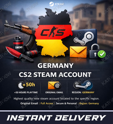 【GERMANY】CS2 Steam Account +50 Hours | Original Email | Fast Delivery  
