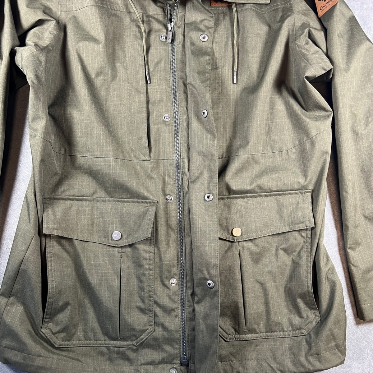 Columbia Omni-Tech Interchange Jacket Mens M Green Waterproof