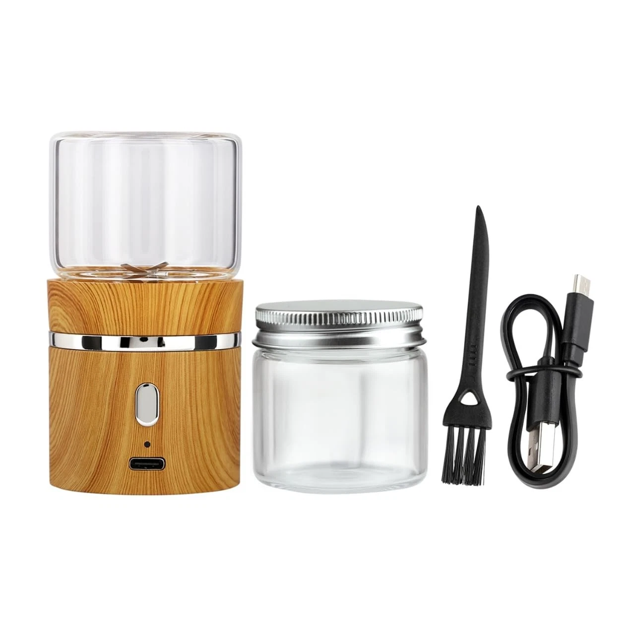Electric Grinder Spice Crusher Rechargeable Mini Size 2" x 3.5" with 2PCS...