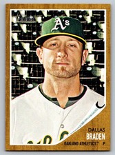 2011 Topps Heritage #145 Dallas Braden Oakland Athletics