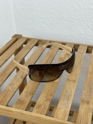 Women's Chanel Vintage Beige Gradient Quilted Shield Sunglasses Made in Italy