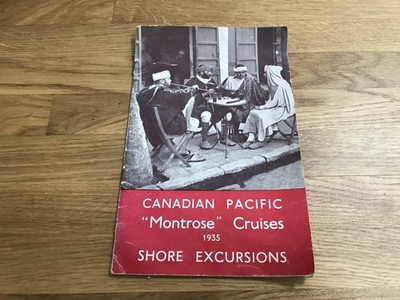 schönes altes 1935 datiertes kanadisches Pazifik SS Montrose Kreuzfahrtschiff Landausflüge