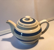 Staffordshire Chef Ware Blue White Teapot Plus Lid Vintage