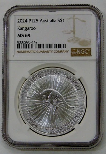 Australia - 2014 P 125 - 1 oz. .9999 Silver Kangaroo $1 - NGC MS 69 