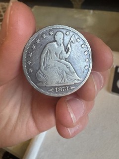U.S. 1873 S Liberty Seated Half Dollar 50 Cent Coin