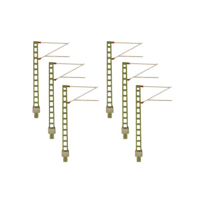 Spur TT Oberleitung einseitig Mast 7m 6er pack