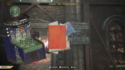 Cosmic Capture Plan - Fallout 76 - PS only - Camp Buff - Rare PS4 PS5