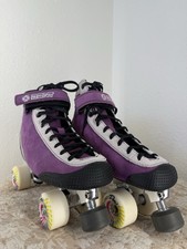 Bont Parkstar Purple Suede Roller Skates 7.5 Tracer ABEC5 Street Flow