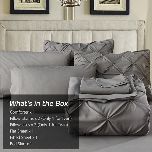8 Pieces Pintuck Comforter Set oJLVjRqN5Q8HcRFhAKxGTgsTD8mU7mBs - Picture 3 of 5
