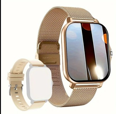 1.86'' Full Touch Screen Smart Watch With Stainless Steel Band & Alloy Body