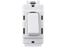BG Nexus G12-01 20A 2 Way Single Pole White Grid Switch Module