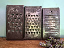 Vintage Wonder Shredder Set of 3 kitchenalia Graters different sizes kitchen