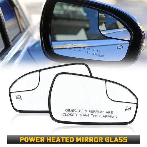 For 2013-2020 Ford Fusion & Left Right Side Side Power Heated Mirror Glass 2PCS
