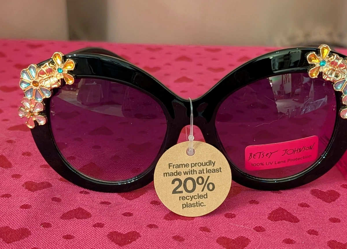BETSEY JOHNSON Raven Rhinestone UV Sunglasses 23 Amazon.com: Betsey Johnson Women main image 2