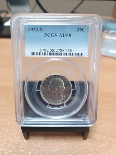 1932 S Washington Quarter PCGS AU58