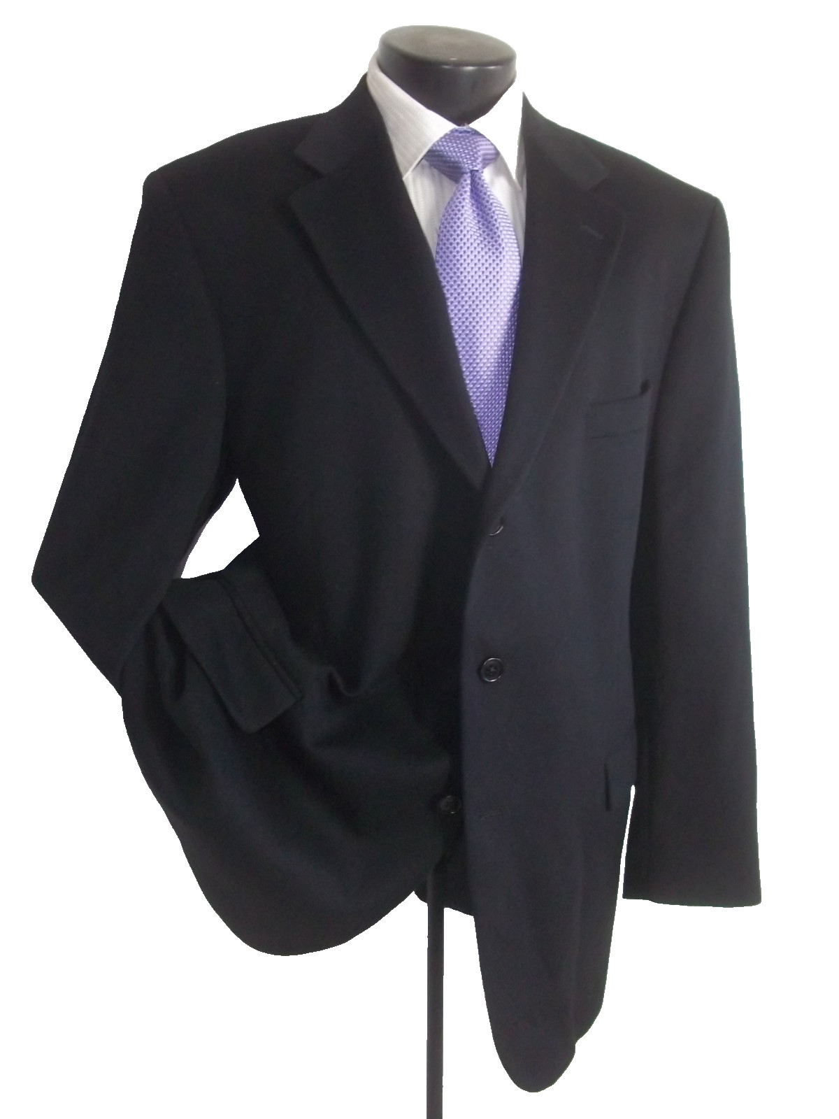 ( Brooks Brothers solid black 2Button flannel pur… - image 2