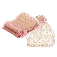 "Organza Beutel 100Stk 3.9X4.7\" Pink SüßIgkeiten Schmuck Netzbeutel"