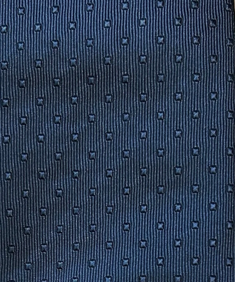 Villa Milano cravatta tre pieghe in seta micro quadretti, nero CR3.1132.N - Imagen 2 de 2