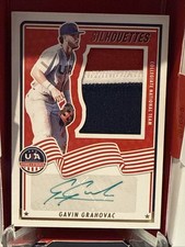 2025 USA Baseball Stars & Stripes Gavin Grahovac College National Patch Auto /5