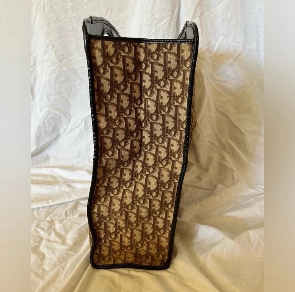 Christian Dior Oblique Fold over Tote Envelope 2way Clutch - Image 4 of 4